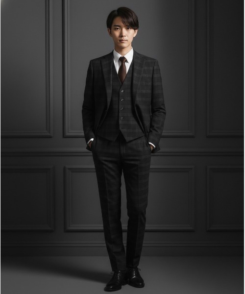 PERFECT SUIT FACTORY | 【上下洗える】スリーピーススーツ グレン