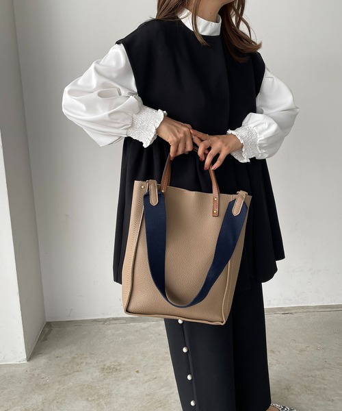 ANTIC RAG | 《第2世代》【A4対応】配色ショルダートートバッグ