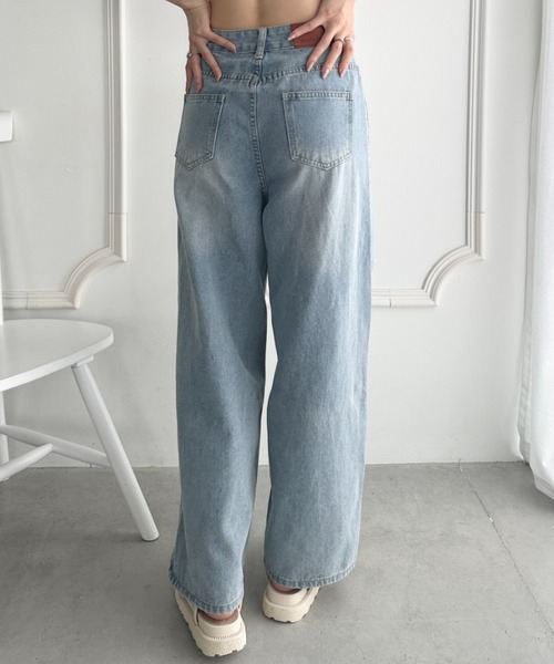 WEARS | レースデザインダメージルーズデニムパンツ - Buyee, an