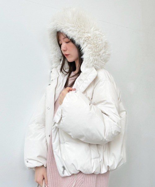 SNIDEL | 【WEB限定カラーあり】西川フードファーショートダウン