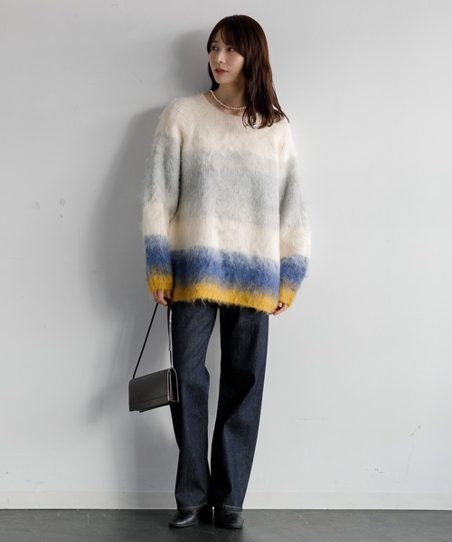 AMERICAN RAG CIE | シャギーグラデーションニットプルオーバー