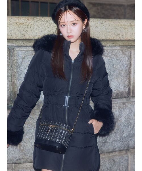 FEKETE ハイフードロングダッフルコート high-neck hooded long duffle coat / ハイフードロングダッフルコート