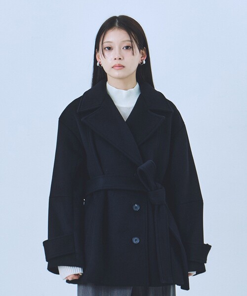 UNITED TOKYO | SUPER140ラペルショートコート｜ウール/保温/冬服