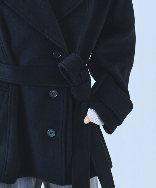 UNITED TOKYO | SUPER140ラペルショートコート｜ウール/保温/冬服