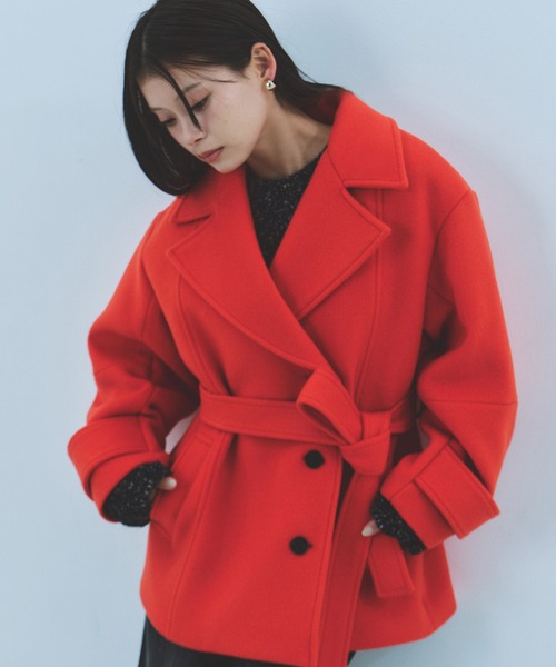 UNITED TOKYO | SUPER140ラペルショートコート｜ウール/保温/冬服