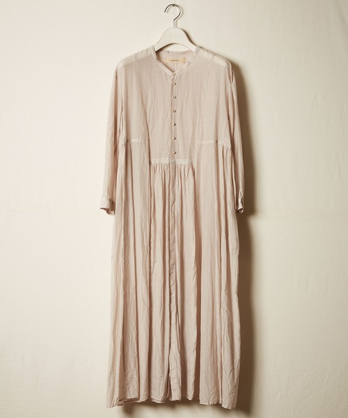 suzuki takayuki スズキタカユキ gathered dress [A221-16/khaki]