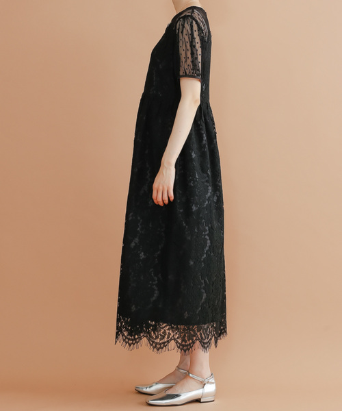 Merlot Plus ドットチュール レース切替ビスチェ風ワンピース7533 Buyee An Online Proxy Shopping Service Shop At Zozotown Bot Online