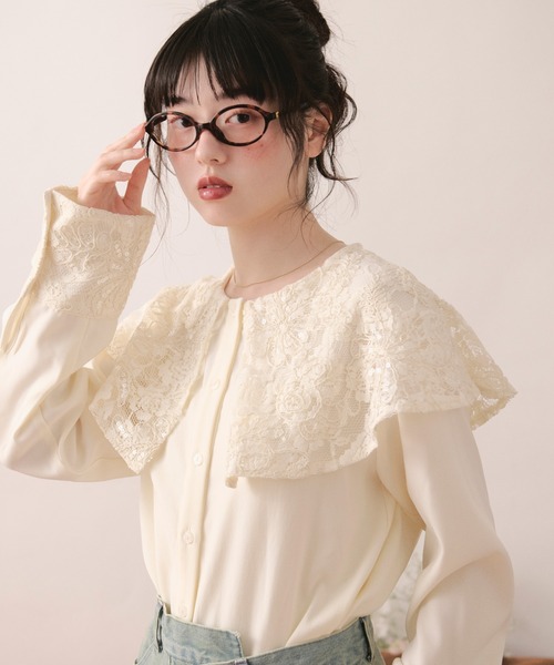トップス loin nuit spanglelace collar blouse 104134124b_38_d_500.jpg
