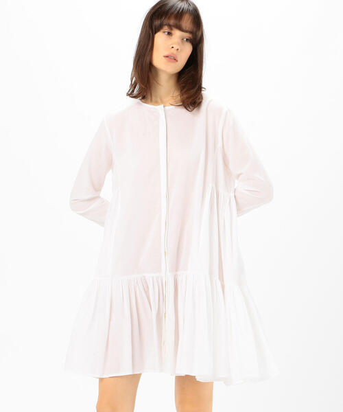 TOMORROWLAND | MERLETTE MARTEL コットン フロントボタンティアード  