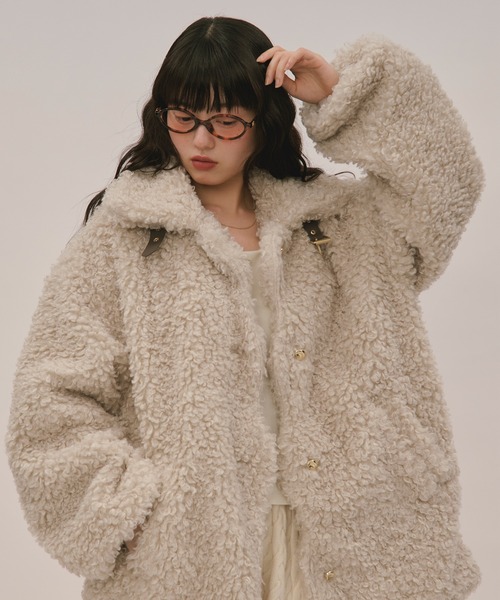 nuance button poodle coatニュアンスボタンプードルコート LOIN NUIT | nuance button poodle coat / ニュアンスボタンプードル