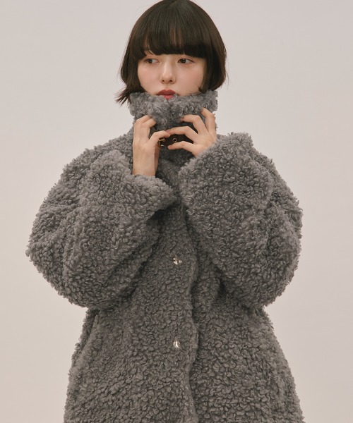 nuance button poodle coatニュアンスボタンプードルコート LOIN NUIT | nuance button poodle coat / ニュアンスボタンプードル