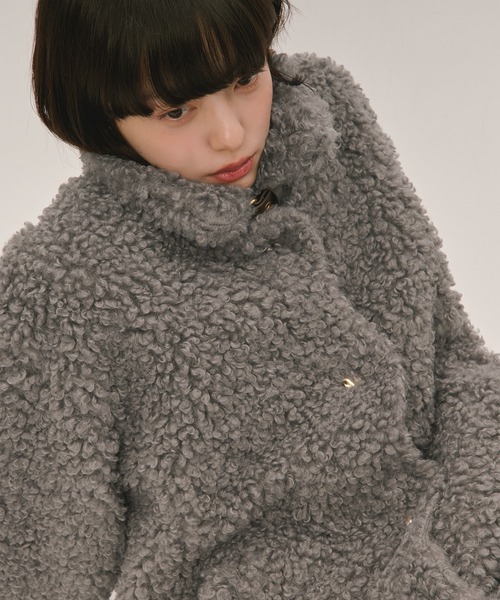 LOIN NUIT | nuance button poodle coat / ニュアンスボタンプードル