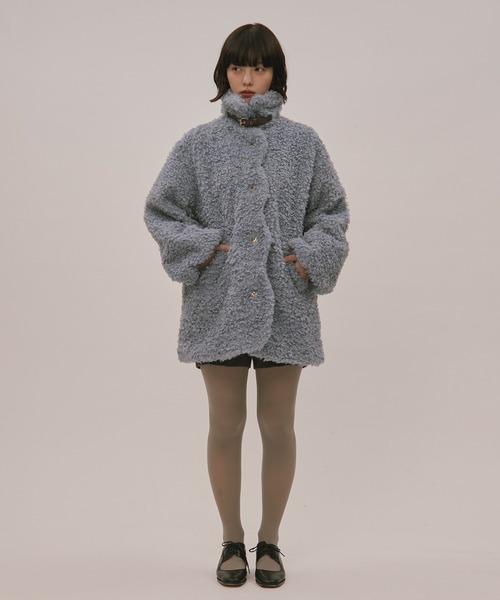 LOIN NUIT | nuance button poodle coat / ニュアンスボタンプードル