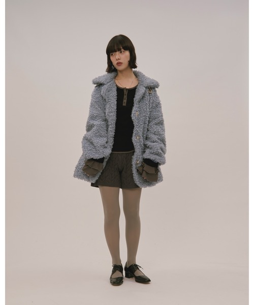 loin nuit ニュアンスボタンプードルコート LOIN NUIT | nuance button poodle coat / ニュアンスボタンプードル