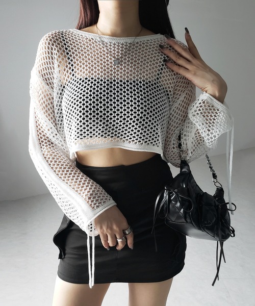 ME+EM SELECT | ※※【 2WAY 】シャーリングストラップリボンショート