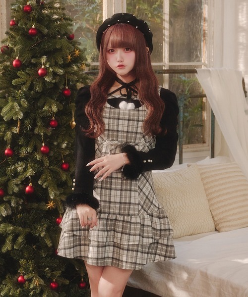 完売品 ドット柄 ミニ丈 ジャンスカ TINA：JOJUN ドット柄 ミニ丈 ジャンスカ TINA：JOJUN（ワンピース）｜TINA：JOJUN