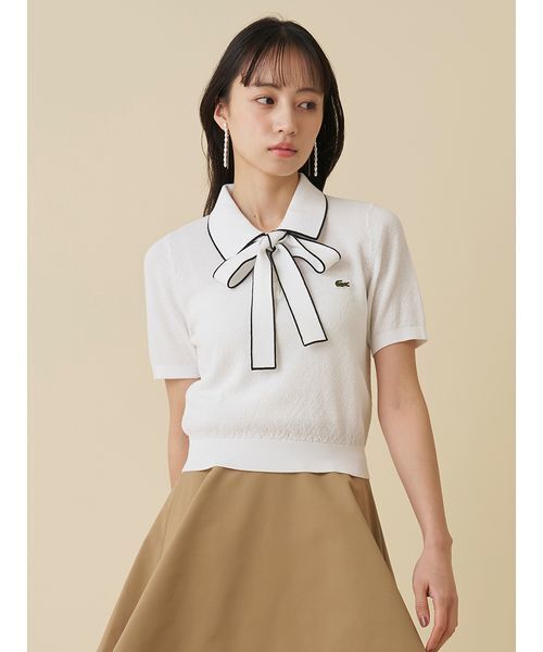 SNIDEL | LACOSTE/ボウタイポロニットプルオーバー - Buyee, an Online