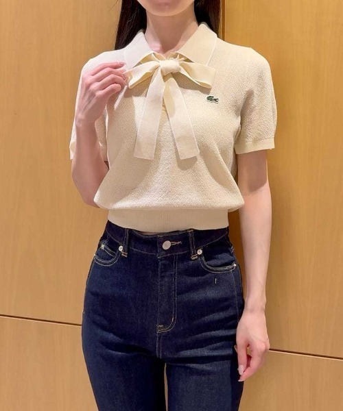 SNIDEL | LACOSTE/ボウタイポロニットプルオーバー - Buyee, an Online