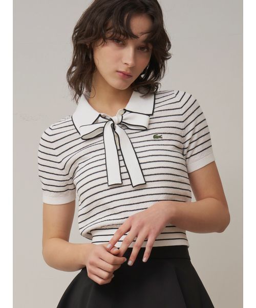 SNIDEL | LACOSTE/ボウタイポロニットプルオーバー - Buyee, an Online