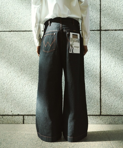 CamphorWood×Wranglerワイドバギーデニム CAMPHOR WOOD | 【 CamphorWood × Wrangler 】front zip wide baggy