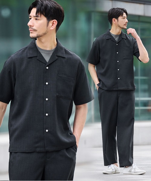 トップス Jieda DYED NYLON OPEN COLLAR SHIRT S/S DYED NYLON OPEN COLLAR SHIRT S/S – KIKUNOBU