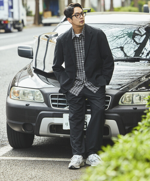 CAMPHOR WOOD | DOUBLE BREASTED STRIPE TAILORED JACKET / ダブル