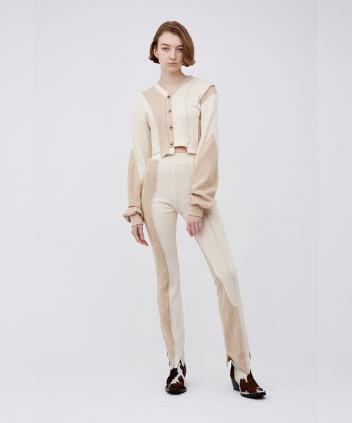 VIAVANDA | V CUT KNIT PANTS - Buyee, an Online Proxy Shopping 