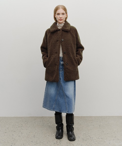 MARITHE + FRANCOIS GIRBAUD | W MID SHEERING FUR COAT - Buyee, an