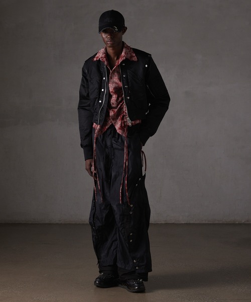 パンツ GRANCYButton Layered Design Nylon Pants GRANCY パンツ 「GRANCY」Button Layered Design Nylon Pants / ボタン