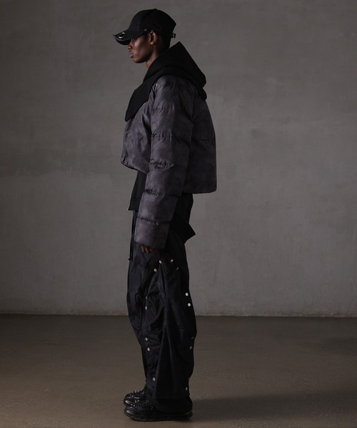 パンツ Layered Design Nylon Pants GRANCY | 【GRANCY】Button Layered Design Nylon Pants / ボタン
