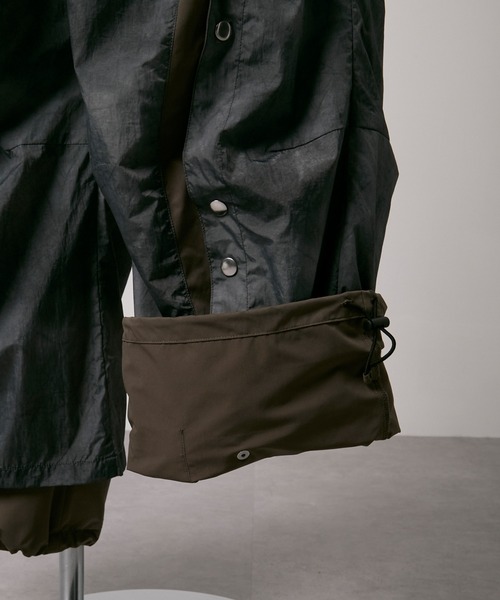GRANCY】Button Layered Design Nylon Pants / ボタンレイヤード