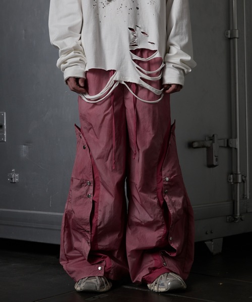 GRANCY | 【GRANCY】Button Layered Design Nylon Pants / ボタン