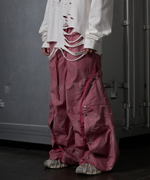 GRANCY | 【GRANCY】Button Layered Design Nylon Pants / ボタン