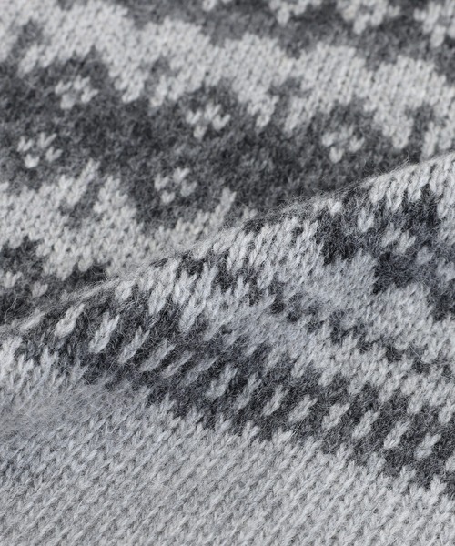 BLEME | クラシック ノルディック ハーフジップニット 【100% wool