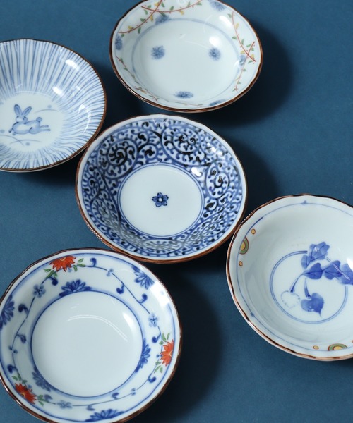 FUNALIVE | 染錦絵変り 小付揃染付・美濃/上絵・波佐見焼 - Buyee, an