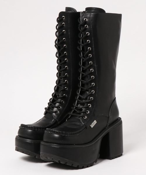 YOSUKE | 「YOSUKE/ヨースケ」厚底ハード系レースアップロングブーツ