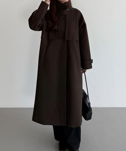 CALLAUTIA | 2wayカラーオーバーサイズロングコート - Buyee, an