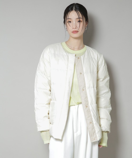 NANO UNIVERSE | 撥水加工ライトダウン リバーシブルノーカラー