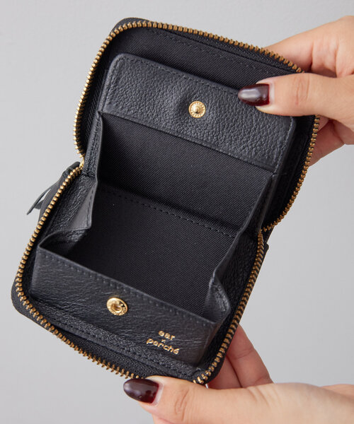 新品 16500円 現行品 レザー 二つ折り財布 ear PAPILLONNER 美品ear PAPILLONNER ツキノワグマ ベア クマ レザー二つ折り