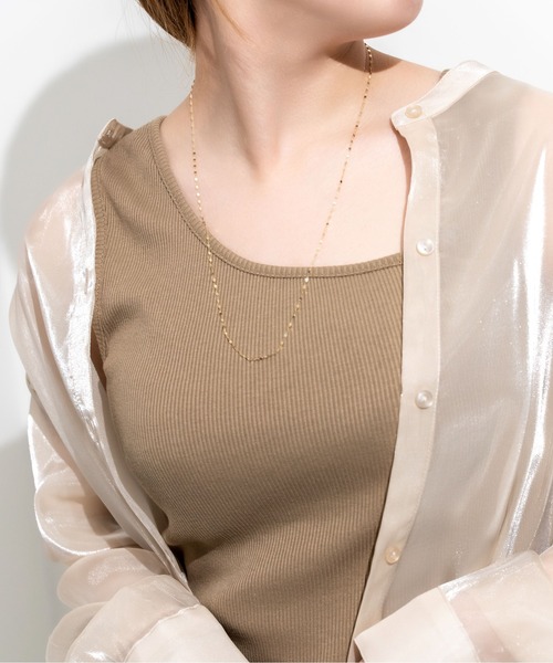 JEWEL CLOSET BY L&CO. | K10 フラワーエクレア ロングネックレス 60cm 