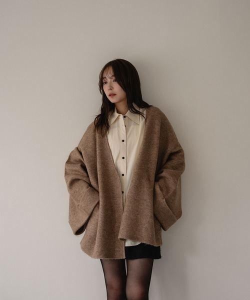 mideal shaggy middle coat / シャギーミドルコート mideal shaggy middle coat / シャギーミドルコート
