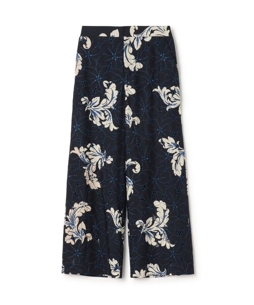 24SS アイレットハイビスカス ストレートパンツ TOMORROWLAND COLLECTION | アイレットハイビスカス ストレートパンツ