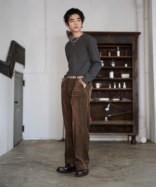 BLEME | クラシック ヘビーコーデュロイ ワイドスラックス パンツ