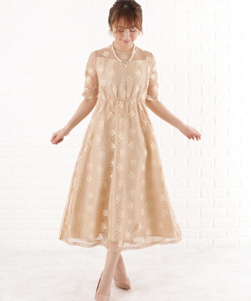 LACE LADIES | チュールレースワンピースドレス - Buyee, an