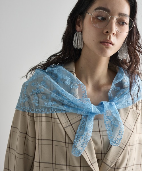 25S/S】リネンチュール トライアングルスカーフ リネンチュール