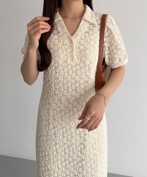 Thevon 【オケージョン】アンティーク刺繍レースワンピース オケージョン】アンティーク刺繍レースワンピース（ドレス