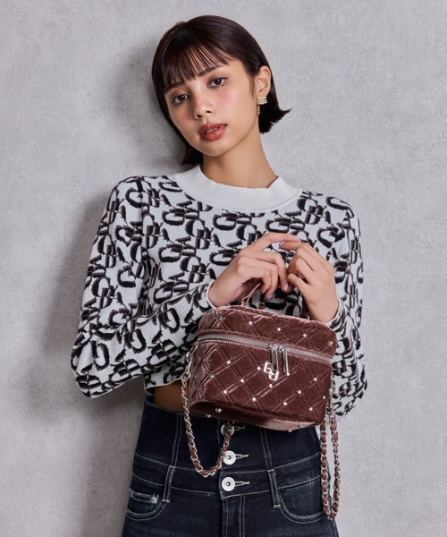 GYDA | 【ZOZO限定！！】ラインストーンキルティングBAG - Buyee, an