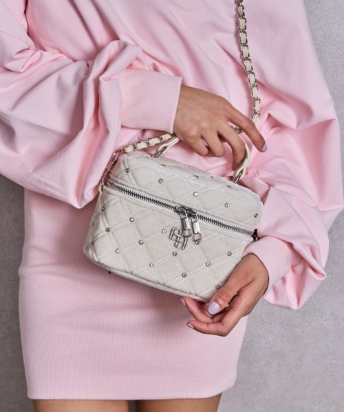 GYDA | 【ZOZO限定！！】ラインストーンキルティングBAG - Buyee, an