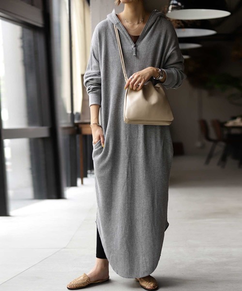 Antiqua ワッフルフーデッドワンピース Buyee An Online Proxy Shopping Service Shop At Zozotown Bot Online