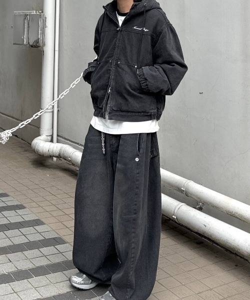デニムジャケット NOMANUAL W.D HOODED ZIP-UP JACKET SA354 NOMANUAL W.D HOODED ZIP-UP JACKET SA354 (NOMANUAL/デニム